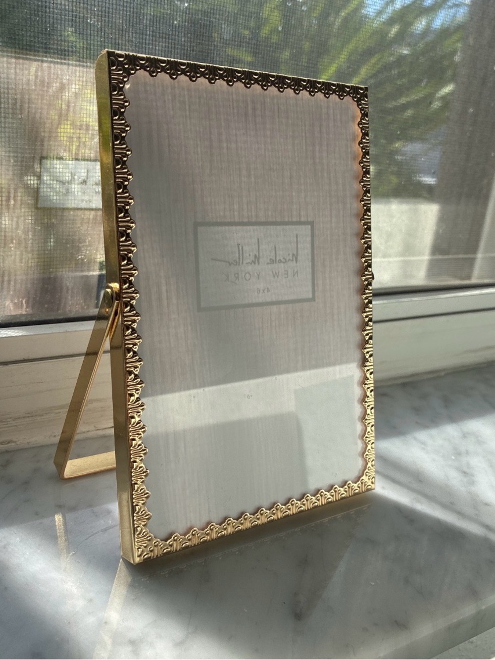 Nicole Miller Gold Decorative Standing Picture Frame